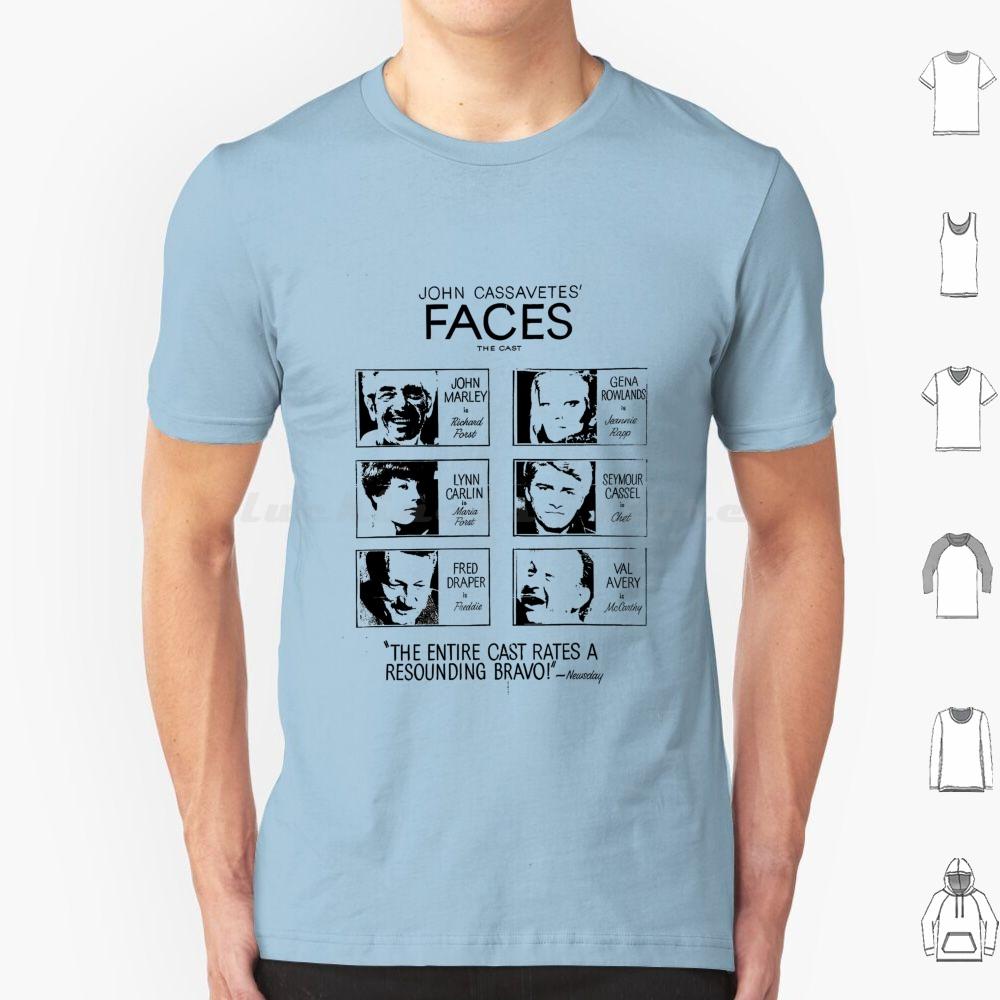 Faces  1968  Movie Poster T Shirt Big Size 100 Cotton Gena Rowlands John Cassavetes A Woman Under The Influence Film Peter