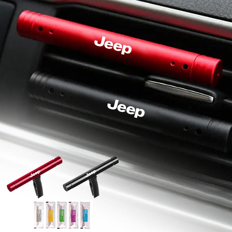 Car Logo Aroma Stick Vent Air Freshener Fragrance Clip Accessories For Jeep Renegade Grand Cherokee Compass Patriot Wrangler Lib AMT1
