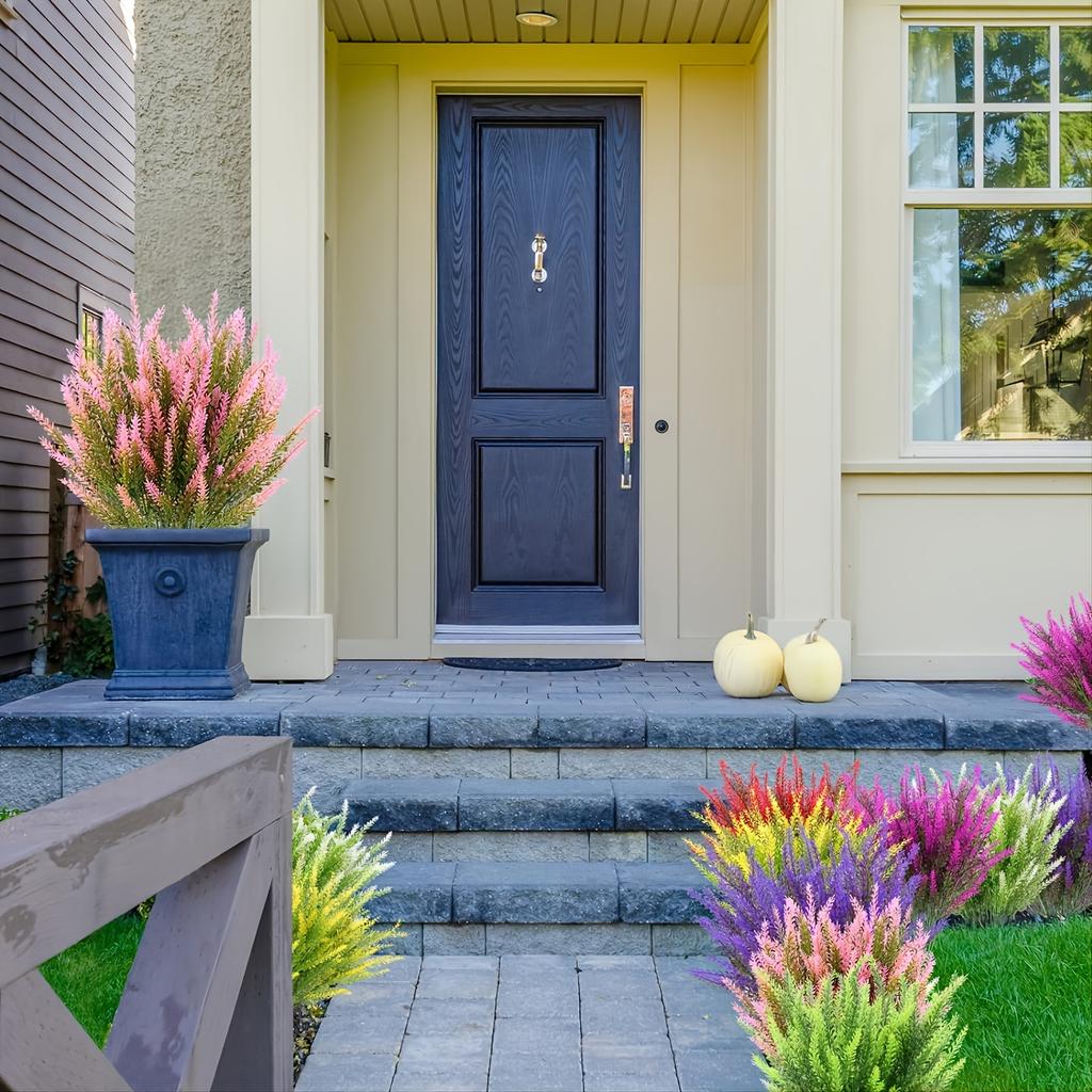Resistant Artificial Lavender Flowers Perfect For Garden, Porch, And Window Box Decorations