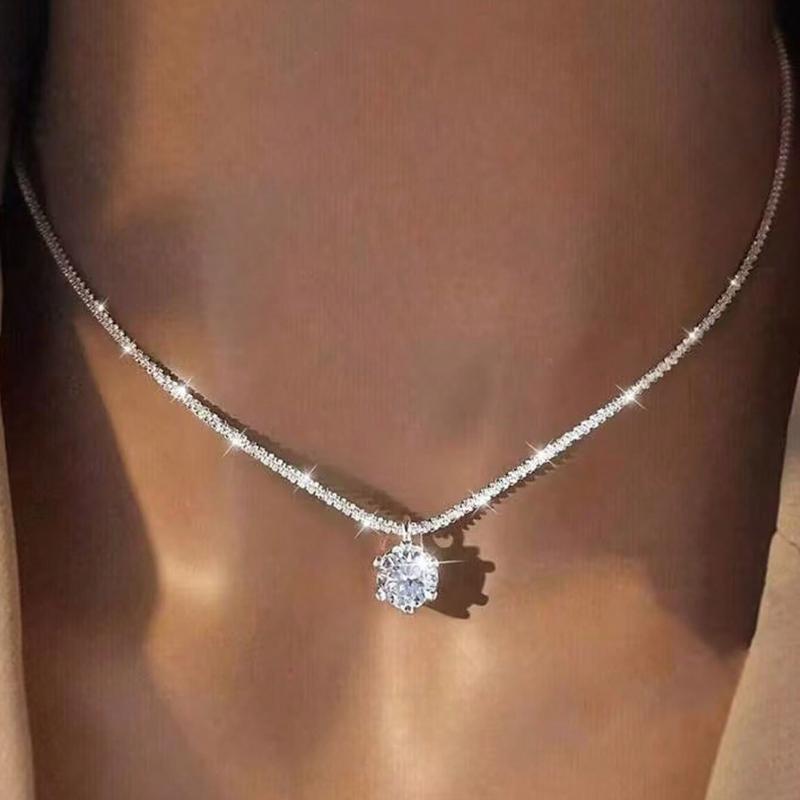 Hegaze 1pc Luxury Shimmering Necklace