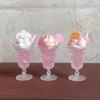 1 Piece Miniature Dollhouse Food Pink Ice Cream Cup Drink Model Toy For Doll Accessories Doll House Decoration Kids Gift
