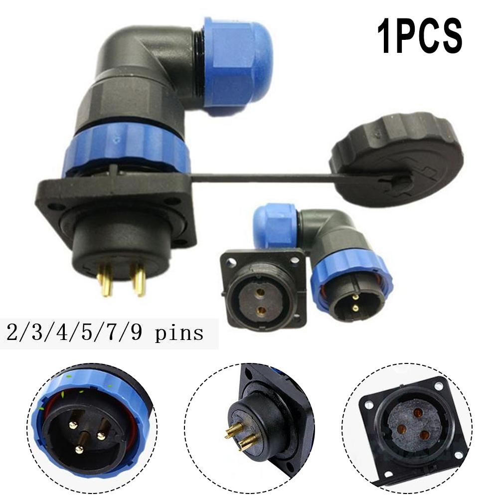 

1 шт. Кабельный разъем 2-9Pin 90 градусов Аксессуары IP68 Водонепроницаемый
