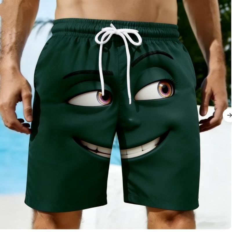 Men's Summer Shorts 3D Big Eyes Printed Clothes Fashion Hawaiian Shorts Male Swim Shorts Men Loose Shorts