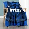 Inter Milan Personalized Text Blanket Gift Customizable Blanket Durable Comfort Perfect for Bedding Office Chair Chair Picnics for All Occasions