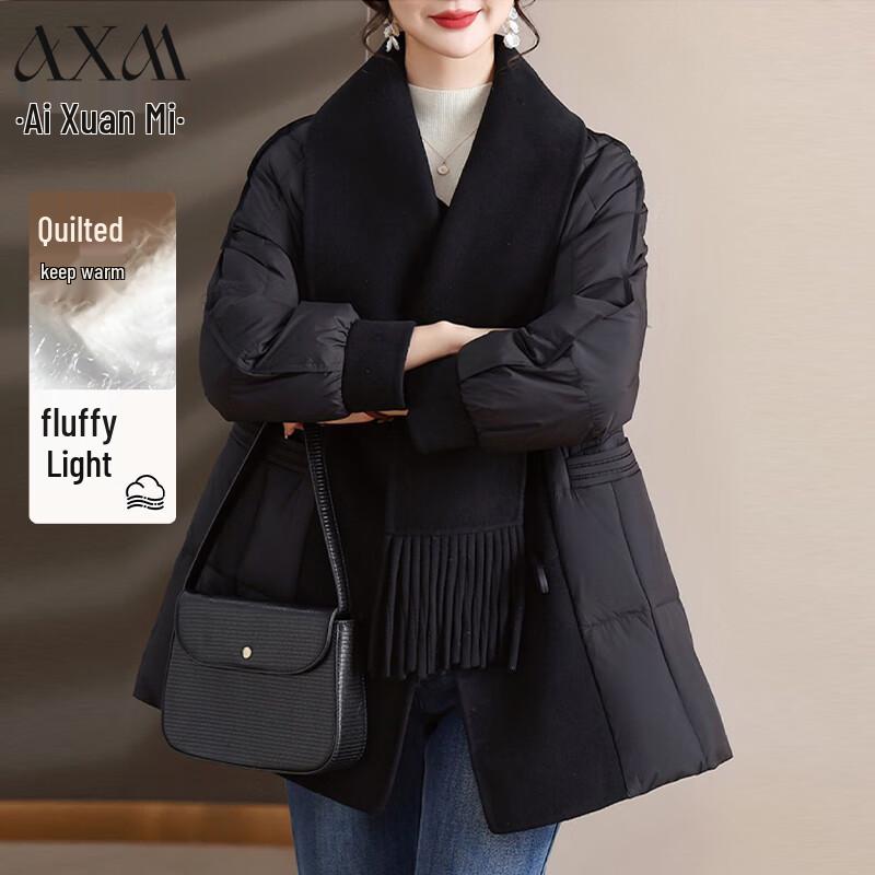 

AIXUANMI Women s Mid-Length Quilted Winter Coat 4XL