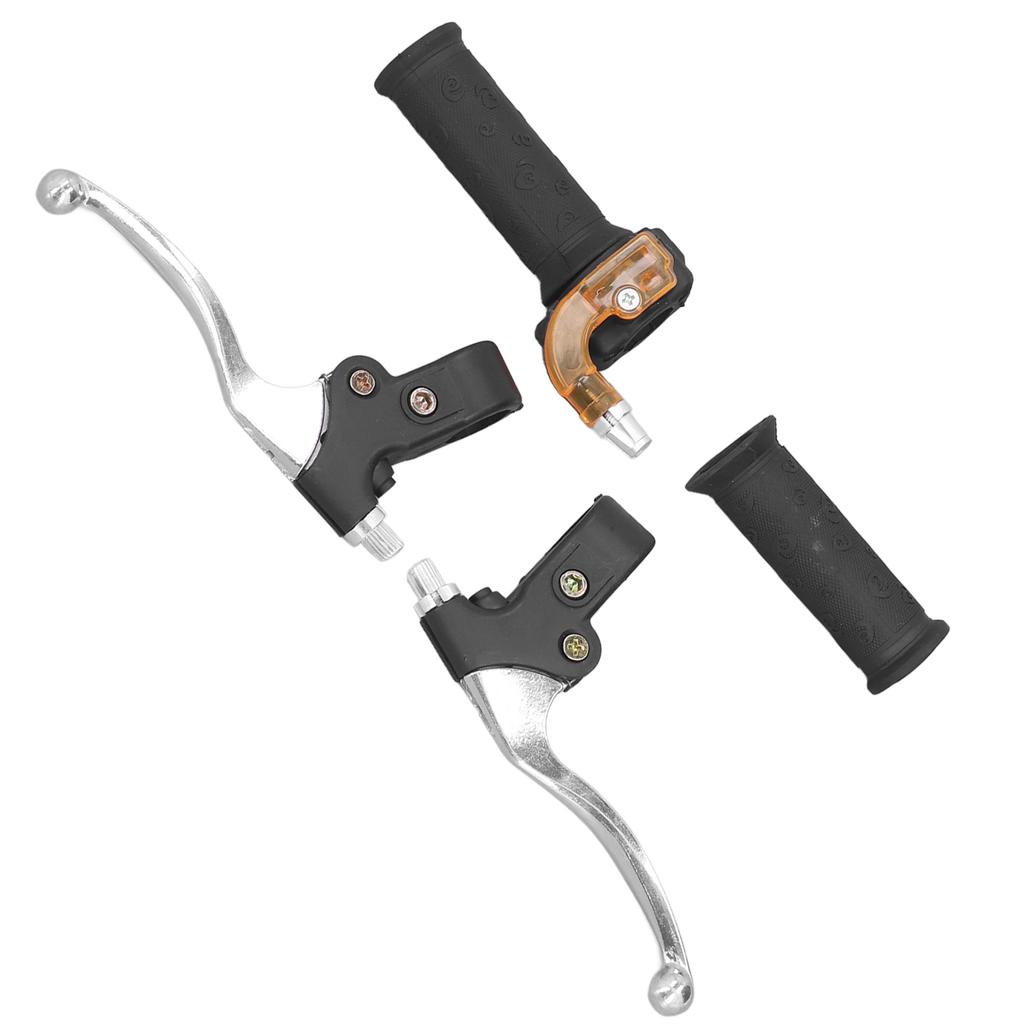 22mm Motorcycles Twist Throttle Grips Brake Levers Set Left Right for 47cc 49cc 2 Stroke Dirt Bike