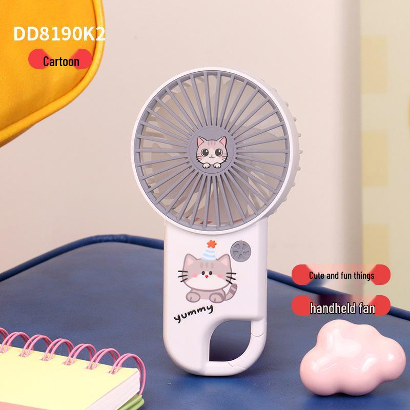 

Portable USB Rechargeable Cartoon Handheld Fan - High Wind Power for Office Use Factory/Wholesale/Export/Custom