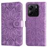 For Xiaomi Redmi Note 14 4G (163.25x76.55x8.16mm) Case Sunflower Imprint Leather Wallet Phone Cover