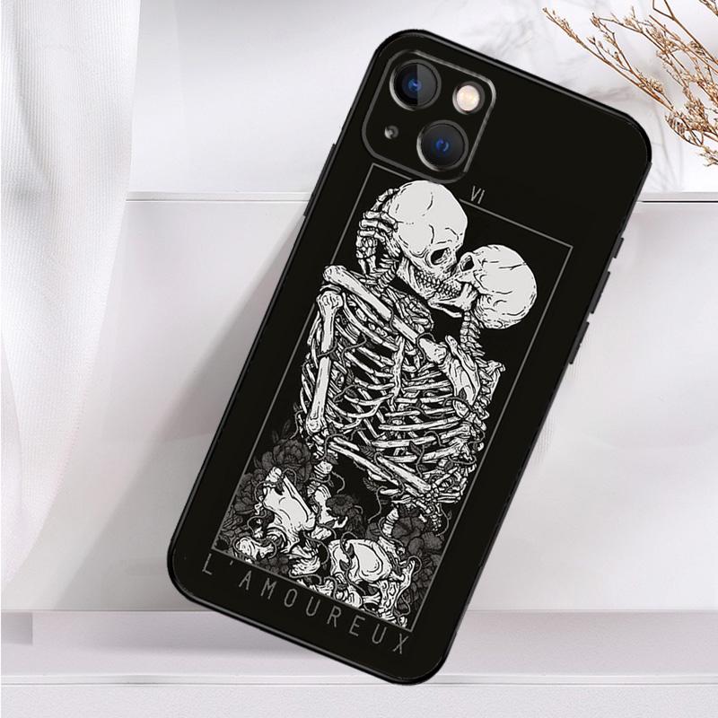 Aesthetics Skeleton Shockproof Case For iPhone 17 15 16 Pro Max 11 14 Plus 12 13 Mini 16e 17 Air Phone Cover