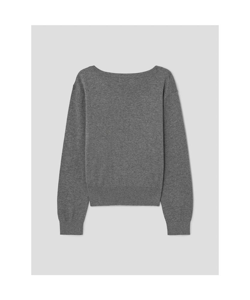 8SECONDS Boat Neck Pullover Gray
