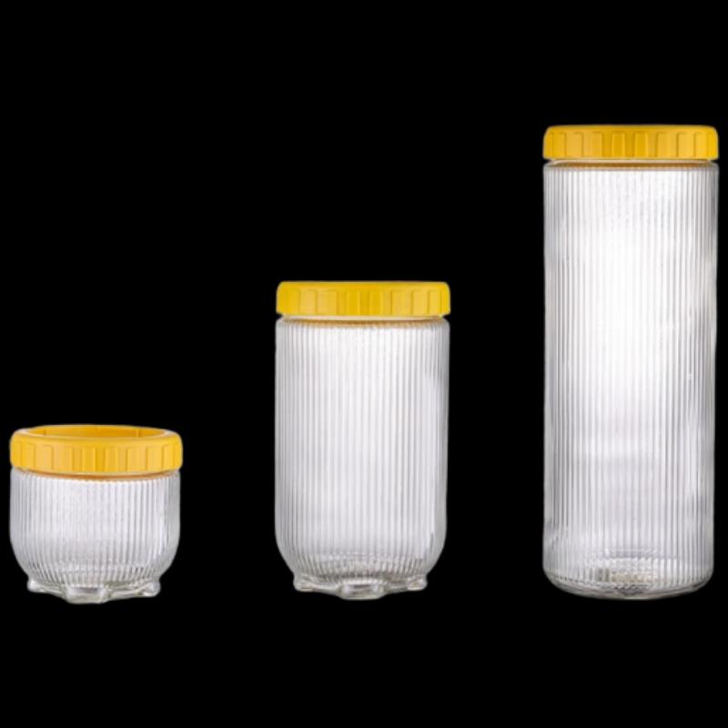 LOVWISH Cat Claw Vertical Stripe Storage Jar Set