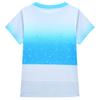 19820 Kinder Mädchen Prinzessin Print Kurzarm T-Shirt Top Shorts Blaue Sets