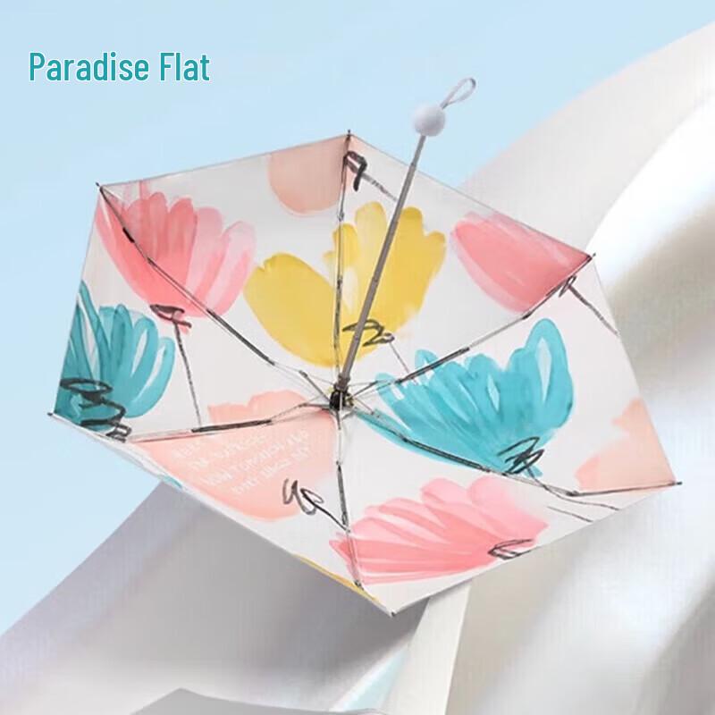 Paradise Titanium Silver 5-Fold Capsule Umbrella