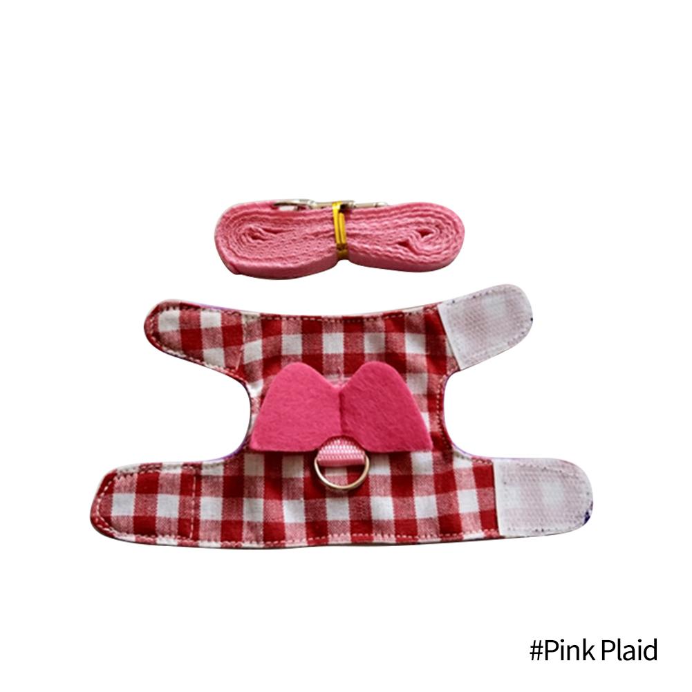 Mała Kamizelka Szelki i Smycz dla Królika, Fretek, Świnki Morskiej, Chomika, Szczeniaka Zestaw z Kokardką Szelki Piersiowe Akcesoria dla Zwierząt