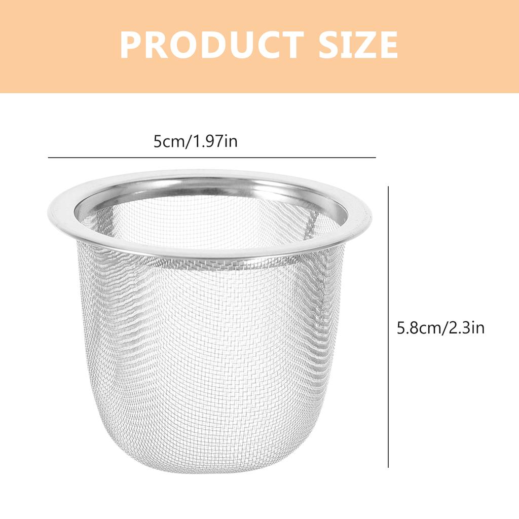 8Pcs Stainless Steel Tea Filter Metal Strainer Sturdy Infuser for Loose Leaf Tea Brewing Metal Infuser Cup Accessory
