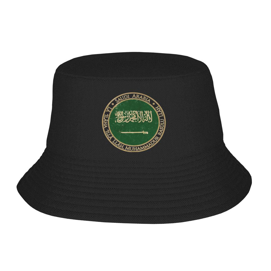 Kingdom Saudi Arabia Bucket Hats for Unisex Women Vocation Saudi National Day Bob Hat for Hiking Caps
