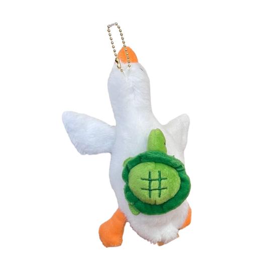 Doll Pendant Multi-functional Hanging Ornaments with Metal Chain Short Velvet Fabric Goose Plush Pendant
