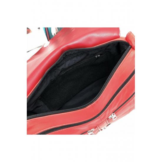 Taschen und Koffer Mittelgroße Damen-Umhängehandtasche aus echtem Leder.