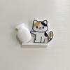 Acrylic Cat Whiskers Collection Ornaments Magnetic Cartoon Cat Hair Storage Memorial Box Black Cat Pushing Vase Decor