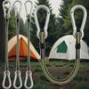 Karabinerhaken Bungee-Seil Strapazierfähig Outdoor Elastisches Befestigungsband Schnur für Kajak Radfahren Gepäckverpackung Campingzubehör