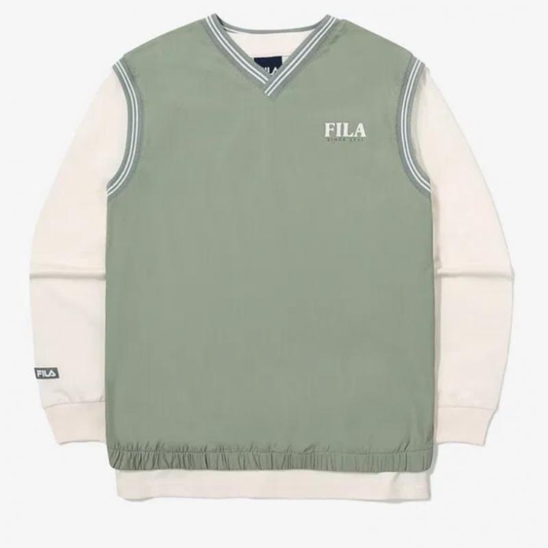 [fila Kids] 3pcs Woven Vest Top And Bottom Set  Fk2fsg3101x Gov  q0zFk2fsg3101xGov