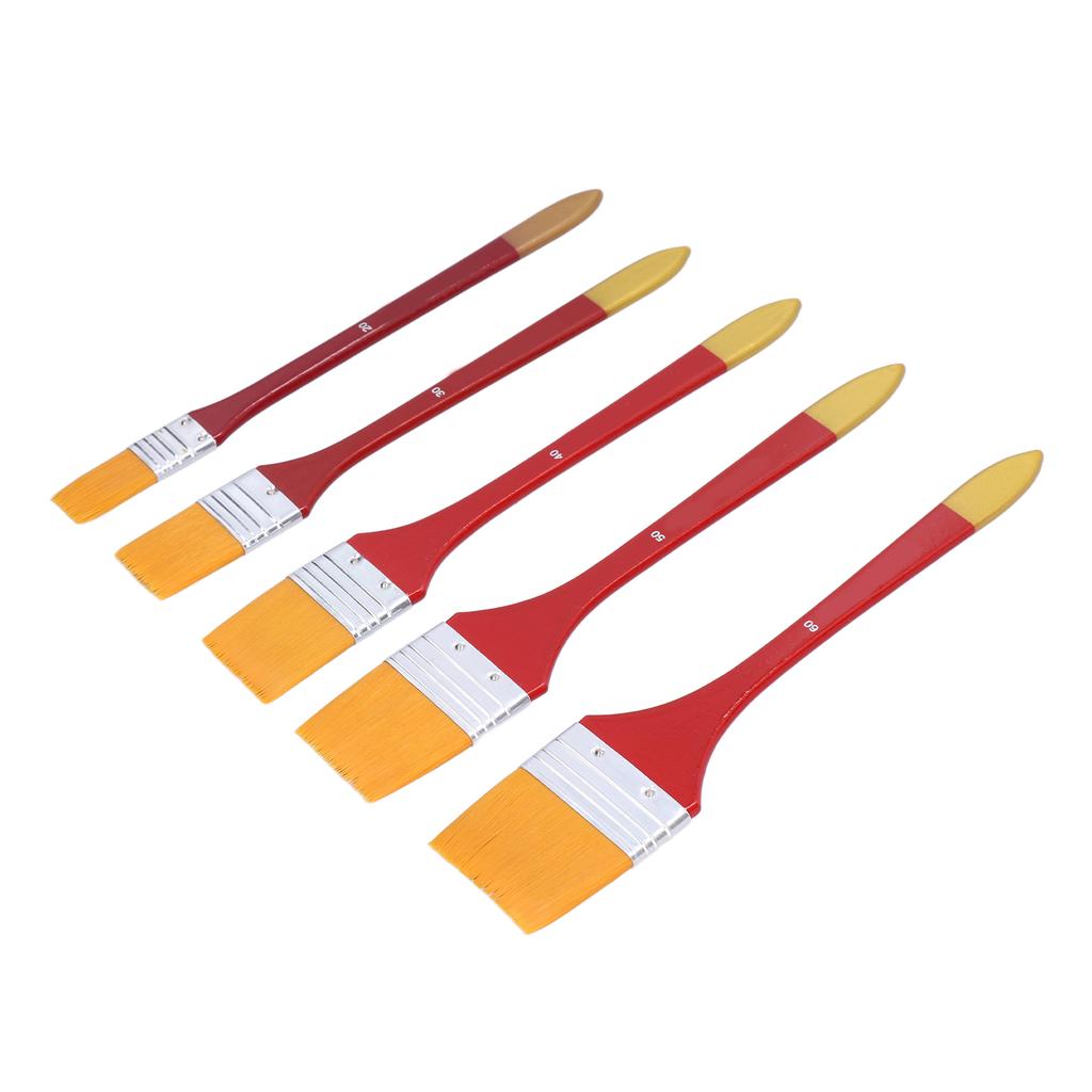 Paint Brush High Temperature Resistance Feel Comfortable Recyclable 5 Different Sizes Oil Paint Brushes