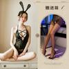 New sexy underwear, cute rabbit lace hanging neck, perspective temptation, open crotch conjoined