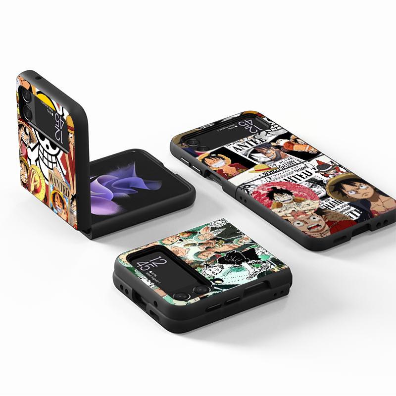 Back Cover Phone Case for Samsung Galaxy Z Flip 3 Z FLIP 6 Z Flip Z Flip 5 Anime One Pieces