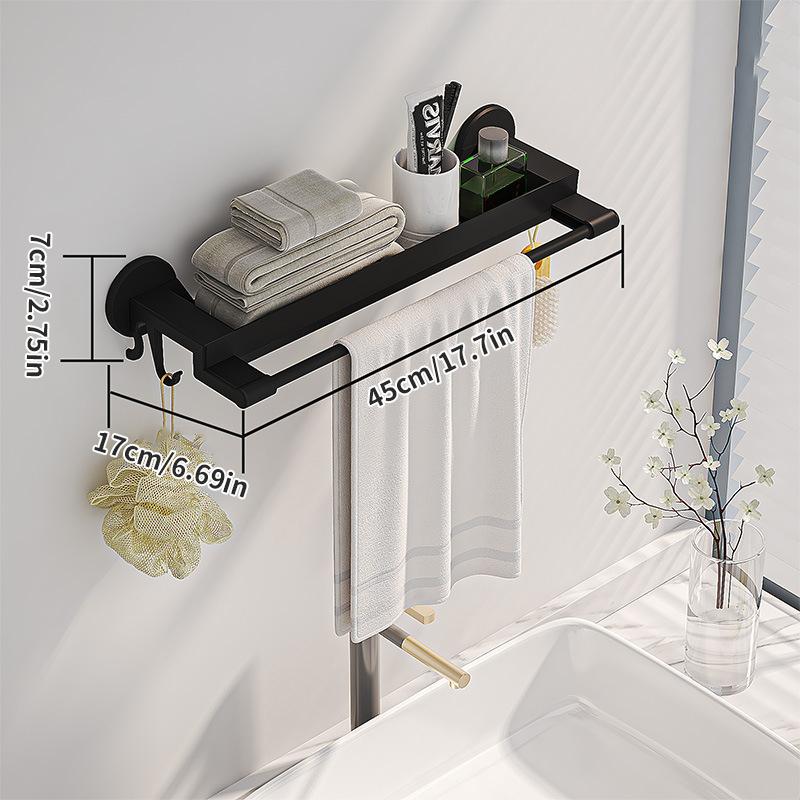 Toilet Storage Towel Rack, Nail Free, Hole Free, Bathroom Rack, Towel Rack, Kitchen Storage Rack, Hook