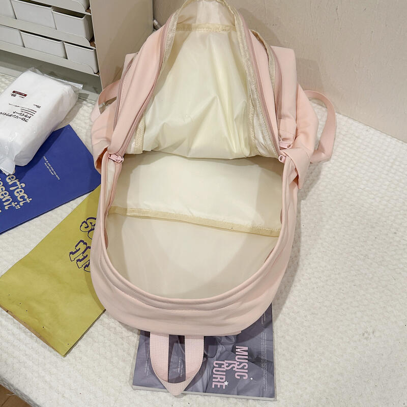 Einfarbiger Studenten-Schulranzen Unisex Rucksack mit großer Kapazität Reise-Rucksack