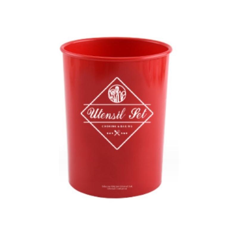 Set de 13 ustensile de bucătărie din silicon: Spatule și linguri pentru gătit și copt cu găleată de depozitare