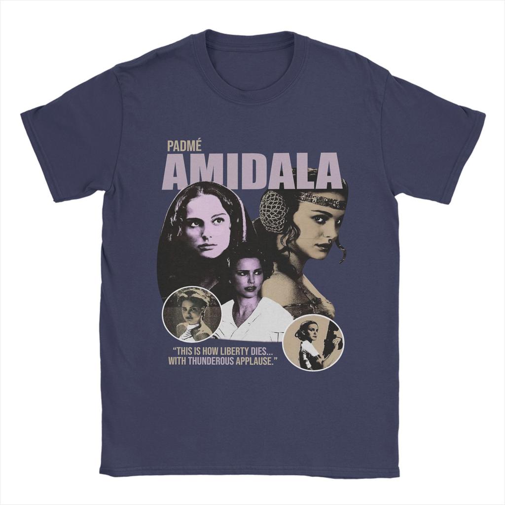 Padme Amidala T-Shirts Men  Novelty Pure Cotton Tees O Neck Short Sleeve T Shirts Printed Tops
