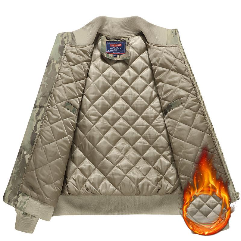 Winter Thickened Cotton-padded Men's Camouflage Jacket Loose Large Size Tooling Jacket Outdoor Cold-proof Warm Stand-up Collar Cotton-padded Jacket