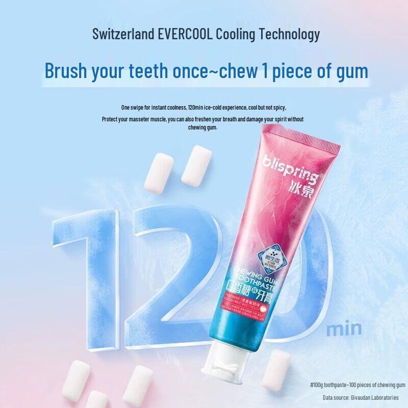 blispring Bubblegum Flavor Toothpaste