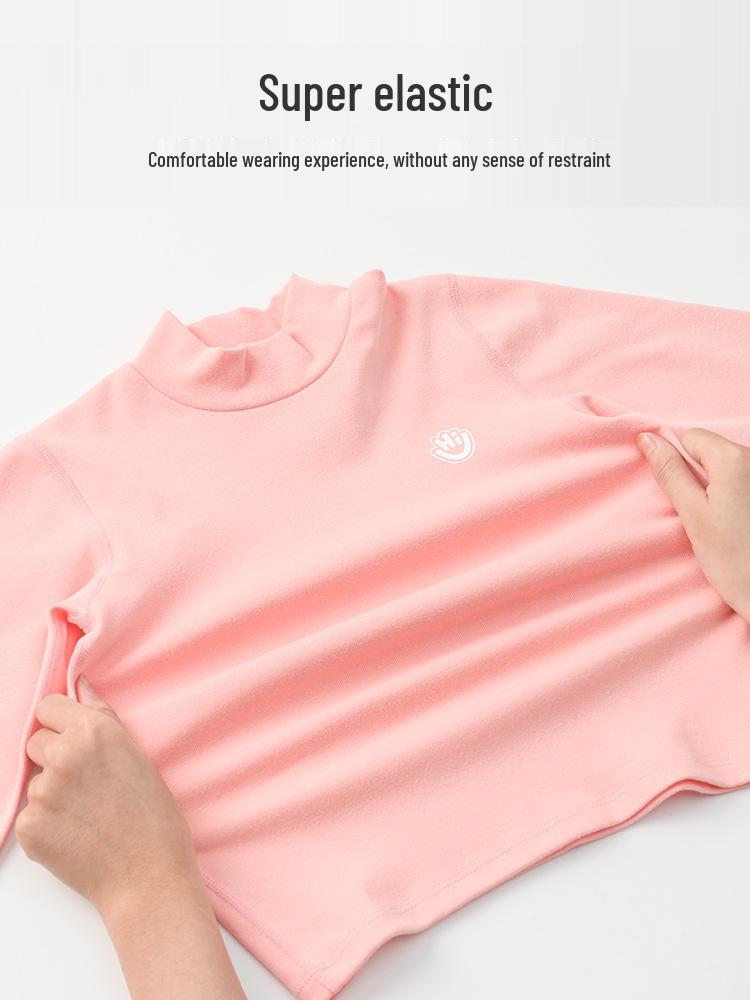 Shengte Shi Kids' Cotton Base Layer Warm Turtleneck Top for Fall/Winter