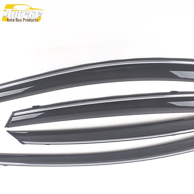 Compatible with 20 Models: Han Rain Deflector with Bright Plastic Strip & Sun Visor Trim Decorative Car Accessories.