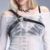 Adjustable Leather Body Chest Harness, Sexy Lingerie Accessory for Women, Perfect for Raves, Parties, and Dance