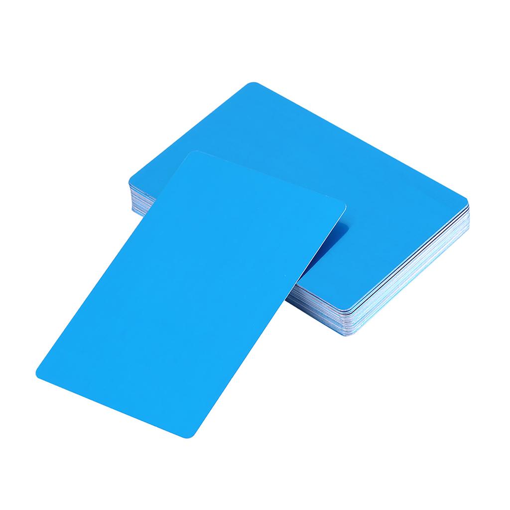 50 buc 5 culori Impresionante Blankuri Marcate Laser Gravate Metal Neted Cărți de Vizită de Afaceri