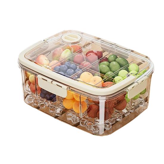 Fresh-keeping Box Airtight Leak-proof Food Storage Container with Silicone Seal And Handle Storage Box for Fruits Snacks Picnic