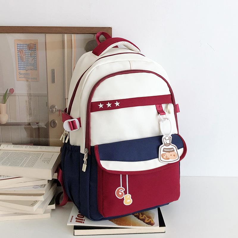 Schoolbag Middle School Student Backpack Cute Cartoon Large Capacity Backpack Junior High School Student Versatile School Bag Campus Style