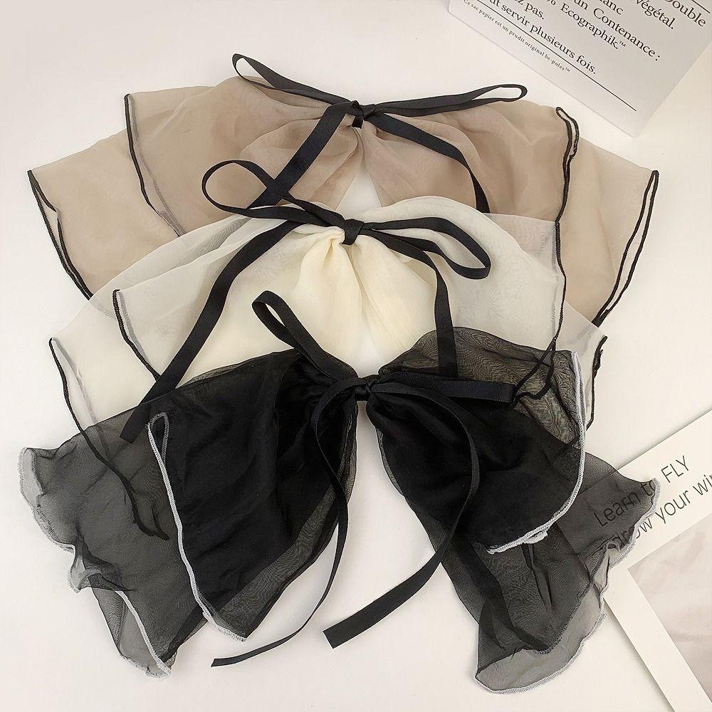 Headwear Hair Crab Claw Ponytail Holder Bow Spring Clip Bowknot Korean Hairgrip Women Hair Clip