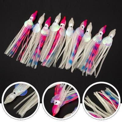 Saltwater Fish Soft Lures Luminous Octopus Squid Skirts Jig Tackle 5610cm
