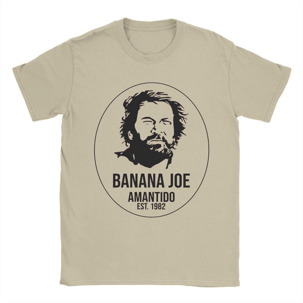 Banana Joe Bud Spencer Graphic Print T Shirt for Unisex Women  Pure Cotton  Tee Shirt Clothing