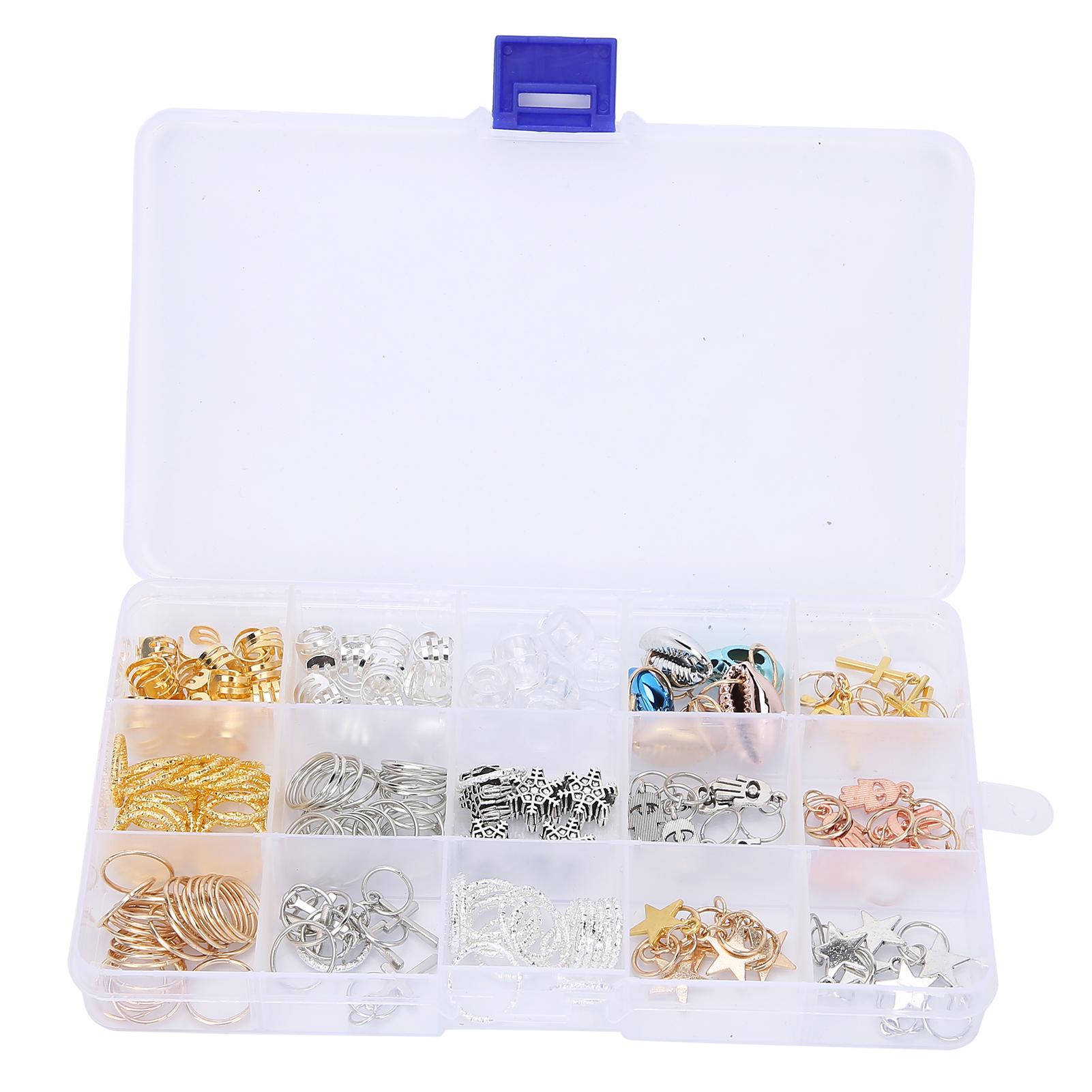 

Кольца для косичек, бусины для дредов, кольца для волос, клипсы-серьги, подвески для волос, набор для украшения