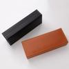 Luxury Pen Case Gift PU Leather Business Office Pen Holder Metal Ballpoint Pen Pencil Case Writing Stationery Supplies
