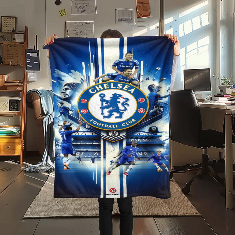 Coperta in Flanella con Stampa Chelsea, Alta qualità, Confortevole per Tutte le Stagioni, Arredamento per la Casa, Calore e Comfort