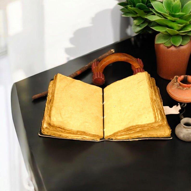 Leather Journal - Moon Phases Vintage Leather Journal for Men & Women,  Antique Handmade Deckle Edge Paper, Great Gift Idea