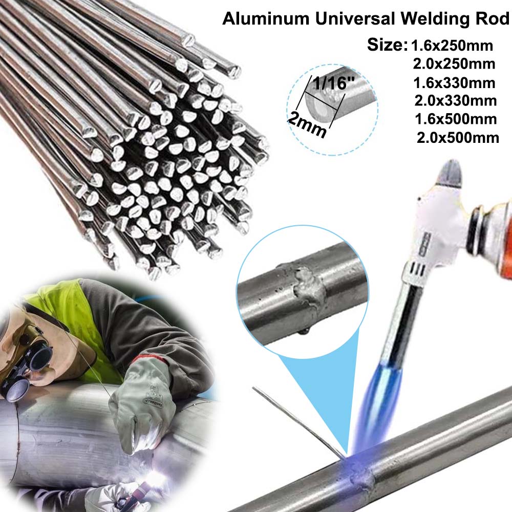 5-10Pcs Low Temperature Easy Melt Aluminum Universal Welding Rod Cored Wire Rod Solder No Need Solder Powder Weld Bar for Propane Torch