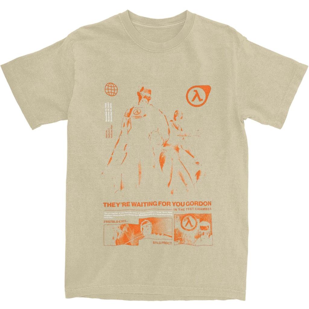 Übergroßes T-Shirt Videospiele HALFS LIFES V4 Baumwoll-T-Shirts Trendiges T-Shirt für Männer Sommer Y2K Retro Lockere Kurzarm-Tops