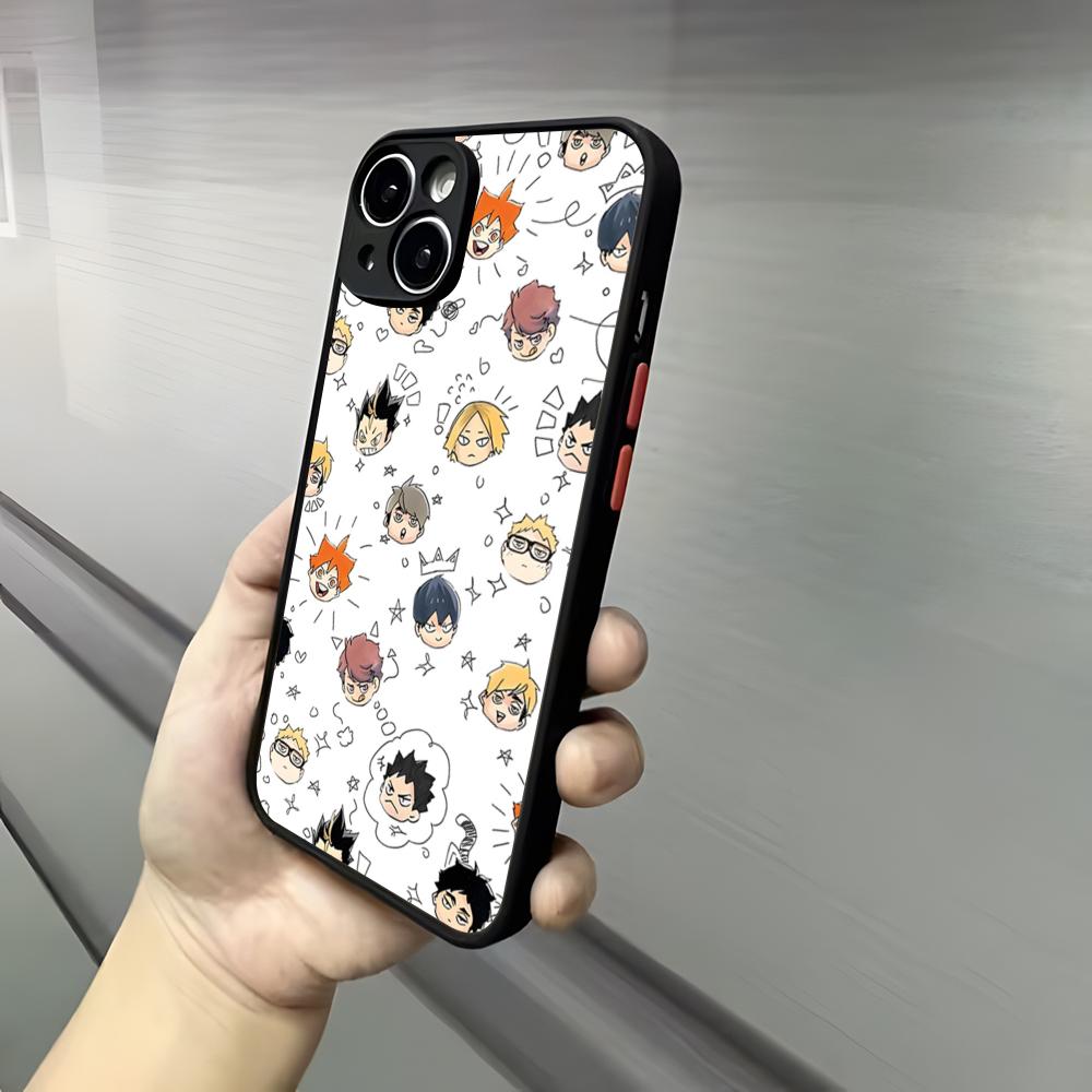 Cool Anime H-Haikyu!! Phone Case For Iphone 17 16 15 14 13 12 Pro Max Xr Air Plus Skin Feel Black Hard Shell Cover